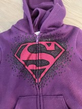 Girls Size 4/5 Supergirl Hoodie DC comics jacket coat - £12.34 GBP