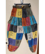 MEDIUM  Cotton  Patchwork Harem  Pants  #ST05  Unisex - $48.79 CAD