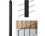  Cable Railing Post, 36x2x2 Inch Stair Railing Post, with Pre-Drilled 30... - $60.06