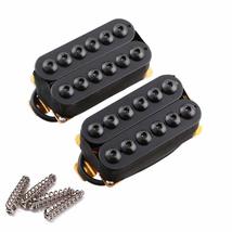 2 Electric Guitar Double Coil Humbucker Pickup Bridge Neck Set Hexagonal (Black) - £18.37 GBP