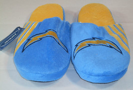 NFL Los Angeles Chargers Stripe Logo Dot Sole Slippers Size L by FOCO - £18.29 GBP