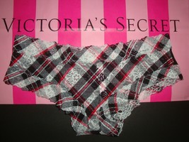 NEW VICTORIA&#39;S SECRET &quot;PINK&quot; ALL OVER LACE CHEEKSTER PANTY PLAID SIZE SMALL - $12.86
