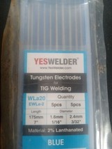 TIG Welding Tungsten Electrode 2% Lanthanated 5pk 1/16&quot; &amp; 5pk 3/32&quot; by 7&quot; Ass... - £15.66 GBP