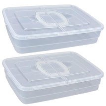 2 Pcs Dough Trays For Pizza, Commercial Pizza Dough Proofing Box, Bpa Fr... - £54.34 GBP