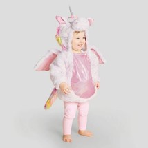 NEW Plush Fairytale Hooded Unicorn Halloween Costume sz 6-12 months white &amp; pink - £7.95 GBP