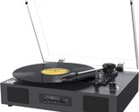Record Player Bluetooth Turntable With Built-In Speaker, Usb Recording A... - £56.39 GBP