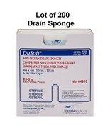 200 Ct, Drain Sponge I.V / Drain Split Dressing Sterile 4 x 4&quot; 6-Ply DuSoft - $51.49 CAD