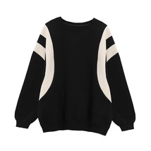 Intage pullover patchwork long sleeves casual street hip hop oversize baggy ladies tops thumb200