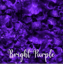 Reaper Skulls Bright Purple vinyl Wrap  air release Matte Laminated 12&quot;x12&quot; - £7.49 GBP