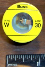 1 BUSS Type W 30 amp FUSE Fast Acting Edison Base screw in 30a Yellow BUSSMANN - £30.81 GBP