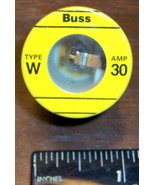 1 BUSS Type W 30 amp FUSE Fast Acting Edison Base screw in 30a Yellow BU... - $51.86 CAD
