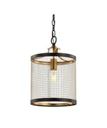 JONATHAN Y Elena 10&quot; Modern/Farmhouse-Gold (JYL9530A Lantern Metal LED P... - $108.18 CAD