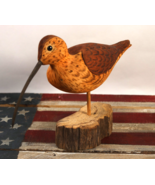 Singed 1987 A.J. Paradise Stonington, Mo Wooden Kiwi Bird - $59.04
