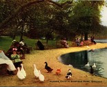 Feeding Ducks Garfield Park Chicago Illinois IL UNP 1910s DB Postcard - £4.94 GBP