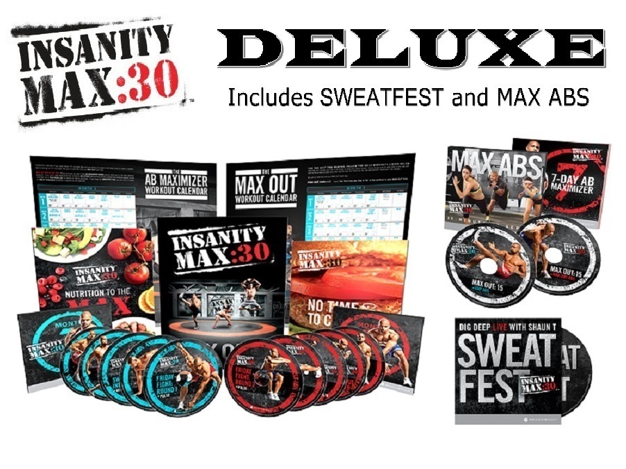 Insanity Max 30 Deluxe 13 DVD Kit with Bonus DVDs - $39.99