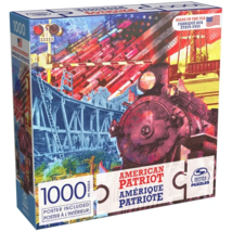 American Patriot 1000-Piece Go West Railroads Puzzle Incl. Poster NEW - £14.85 GBP