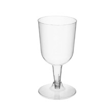 Party Essentials Disposable Hard Plastic Two Pieces Wine Glasses, 20-Cou... - £15.16 GBP