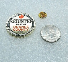 Orange County Register Lapel Pin - 2017 Voted #1 Best People&#39;s Choice - $6.88