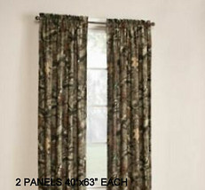 Mossy Oak Break-Up Infinity Camouflage Print Curtain Panels, 40&quot;x63&quot;, Sets Of 2 - £24.44 GBP