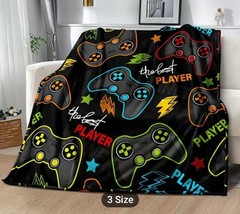 1pc Flannel Gaming Throw Blanket, Gamepad The Best Player Pattern Blanke... - $20.70