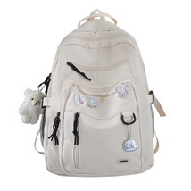 OKKID Fashion Student Backpack Female Rucksack Girls School Bag High Capacity Wo - £49.54 GBP