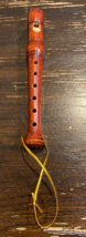 Musical instrument Wooden Recorder Tree Ornament 4 1/2  inches really works - £10.85 GBP