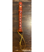 Musical instrument Wooden Recorder Tree Ornament 4 1/2  inches really works - £10.91 GBP