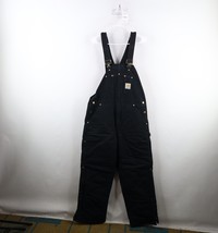 Vtg 90s Carhartt Mens 36x30 Distressed Spell Out Insulated Double Knee Overalls - £94.62 GBP