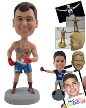 Personalized Bobblehead Male Boxer Wearing Shorts Will Punch You Hard In Face -  - £72.96 GBP