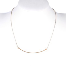 Rose Gold Tone Trendy Bar Necklace - £20.07 GBP