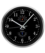 12 Inch Silent Wall Clock Battery Operated Non Ticking Glass Cover Silve... - £43.48 GBP
