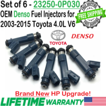 NEW OEM Denso 6Pcs HP Upgrade Fuel Injectors for 2005-2011 Toyota Tundra 4.0L V6 - £222.02 GBP