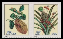 1997 32c Merian Botanical Prints, Pair Scott 3128-29 Mint F/VF NH - $2.74