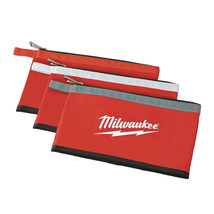 Milwaukee 48-22-8193 Canvas Colored Heavy-Duty Zippered Pouches, 3-Pack - $54.99