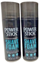 Lot 2 Power Stick Face Body Shave Foam Cooling Formula Argan &amp; Jojoba Oi... - $24.74