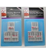 2 PACK Sewing Machine Needles in 3 Different Sizes with Cases - £5.67 GBP