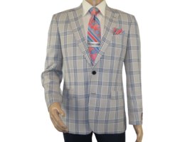 Men Sport Coat by Berlusconi Turkey Italian Wool Super 180&#39;s #671-13 Gra... - £157.31 GBP