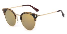 Women Half Frame Round Cat eye Fashion Sunglasses - $29.99