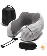 Umerci Memory Foam Travel Neck Pillow with 360-Degree Head Support (Gray) - $24.65