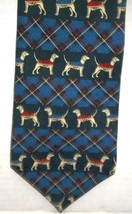 Tommy Hilfiger Dog Racing Plaid Silk Neck Tie - $11.87