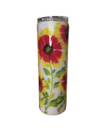 TUMBLER ART 30oz INDIAN BLANKET FLOWERS HANDPAINTED &amp; GLITTER TUMBLER NE... - $121.52