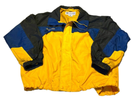 Vintage Columbia Jacket Coat Yellow and Blue Mens Size XL Usa Sportswear Ski - £44.13 GBP