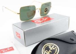 New RAY-BAN Square RB1971 9196/31 GOLD/GREEN G-30 Lens Authentc Sunglasses 54-19 - £86.88 GBP