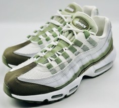 NEW Nike Air Max 95 White Oil Green Medium Olive FD0780-100 Men&#39;s Size 10 - $158.39