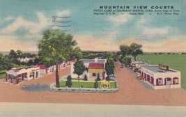 Mountain View Courts Colorado Springs CO 1940 to Farlington Kansas Postc... - £2.38 GBP