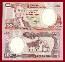 Colombia P426A, 100 Peso, Gen Nariño /  Villa de Leyva, printing press 1... - £2.39 GBP