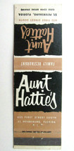 Aunt Hattie&#39;s - St. Petersburg, Florida Restaurant 20 Strike Matchbook Cover FL - £1.57 GBP