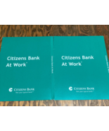 Citizens Bank at work green folder files vintage advertising - $26.99 CAD