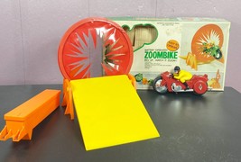 Zoombike Stunt Racing Motorcycle Battery Operated Toy Vintage Tested Works - £39.47 GBP