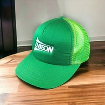 Vintage Unison Industries Green Snapback Mesh Trucker Hat Foam Dad Cap - $272.93 MXN